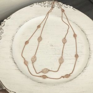 Rose Gold Leaf Necklace